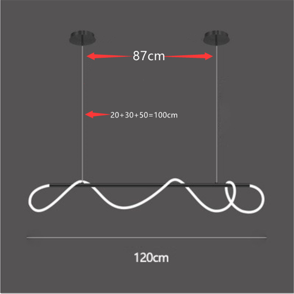 ChandelierDecor - Modern Long Hose LED Chandelier for Dining Room