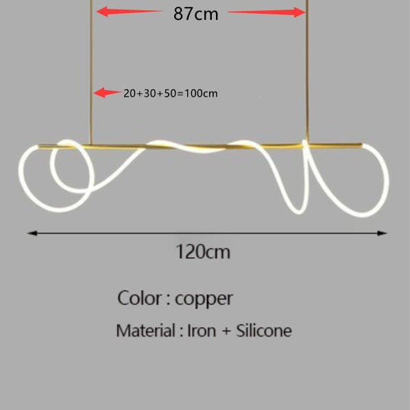 ChandelierDecor - Modern Long Hose LED Chandelier for Dining Room