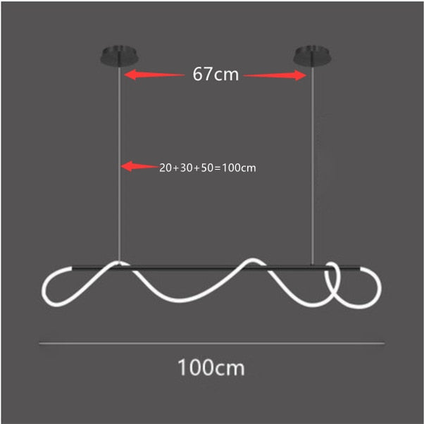 ChandelierDecor - Modern Long Hose LED Chandelier for Dining Room