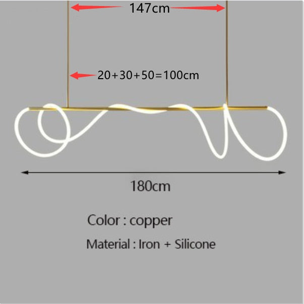 ChandelierDecor - Modern Long Hose LED Chandelier for Dining Room