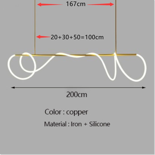 ChandelierDecor - Modern Long Hose LED Chandelier for Dining Room