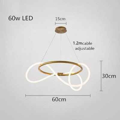 ChandelierDecor - Modern Long Hose LED Chandelier for Dining Room