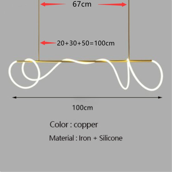 ChandelierDecor - Modern Long Hose LED Chandelier for Dining Room