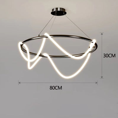 ChandelierDecor - Modern Long Hose LED Chandelier for Dining Room