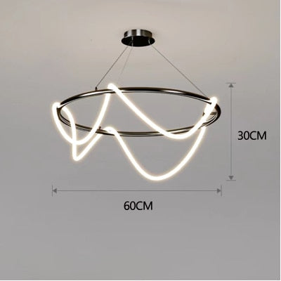ChandelierDecor - Modern Long Hose LED Chandelier for Dining Room