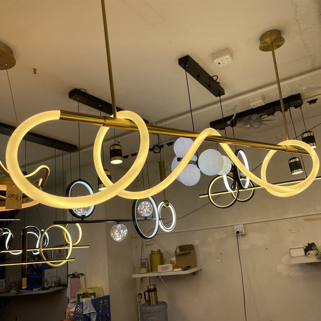 ChandelierDecor - Modern Long Hose LED Chandelier for Dining Room
