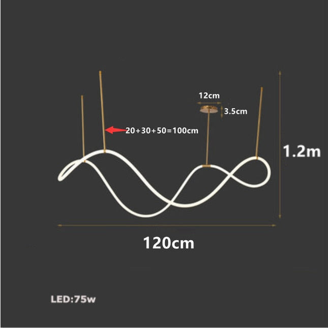 ChandelierDecor - Modern Long Hose LED Chandelier for Dining Room