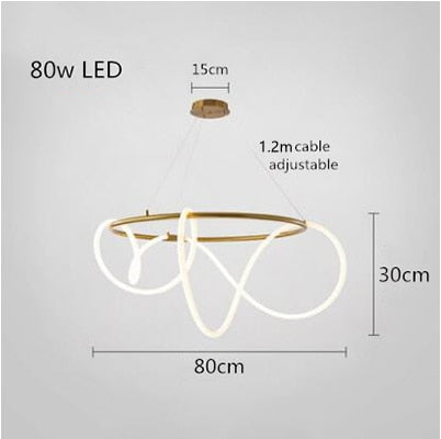 ChandelierDecor - Modern Long Hose LED Chandelier for Dining Room