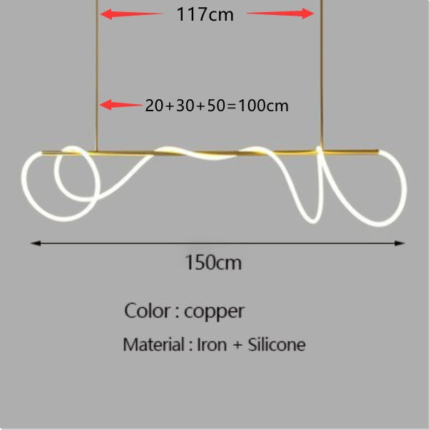 ChandelierDecor - Modern Long Hose LED Chandelier for Dining Room