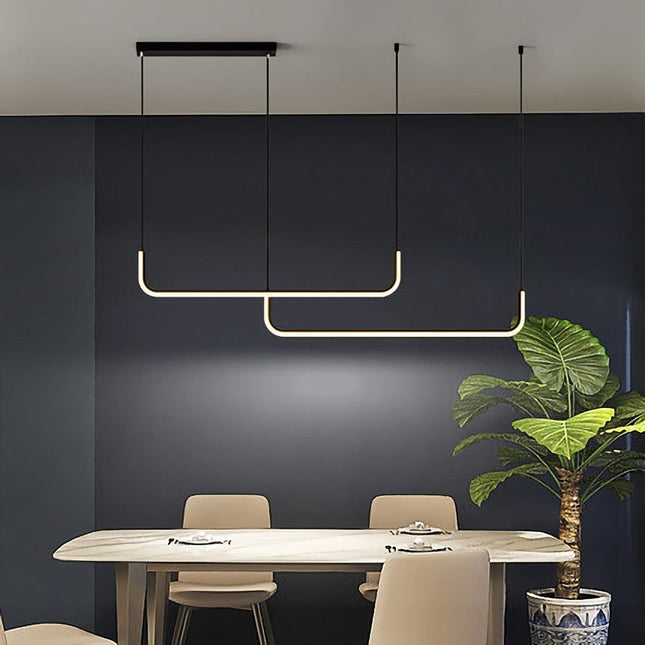 ChandelierDecor - Modern Minimalist LED Pendant Lamp Black Gold