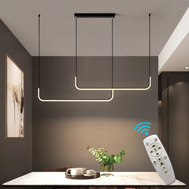 ChandelierDecor - Modern Minimalist LED Pendant Lamp Black Gold