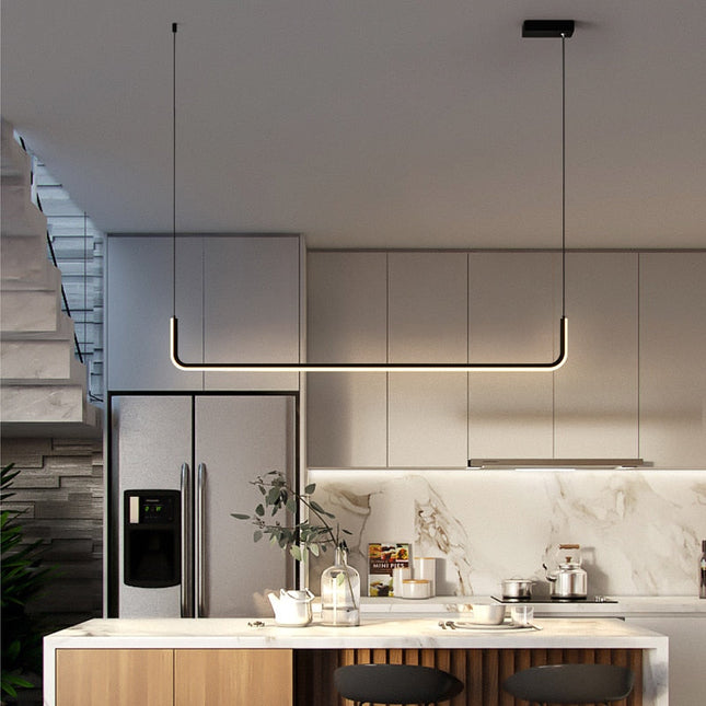 ChandelierDecor - Modern Minimalist LED Pendant Lamp Black Gold