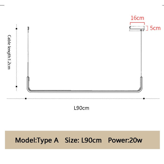 ChandelierDecor - Modern Minimalist LED Pendant Lamp Black Gold