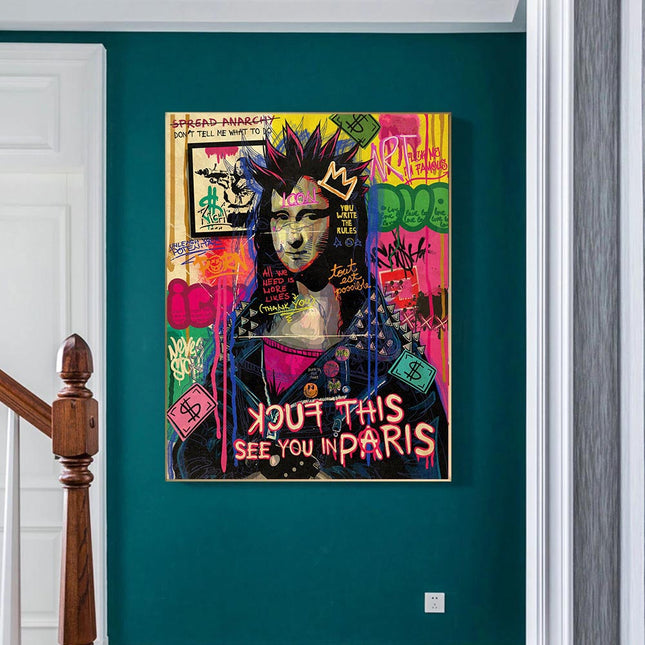 ChandelierDecor - Mona Lisa Portrait Canvas Painting Quotes Canvas Wall Art