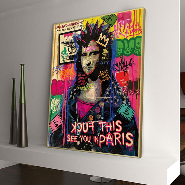 ChandelierDecor - Mona Lisa Portrait Canvas Painting Quotes Canvas Wall Art
