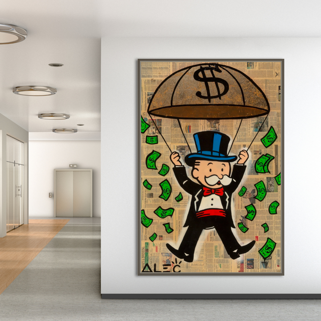 ChandelierDecor - Money Rain Millionaire - Alec Monopoly Wall Art