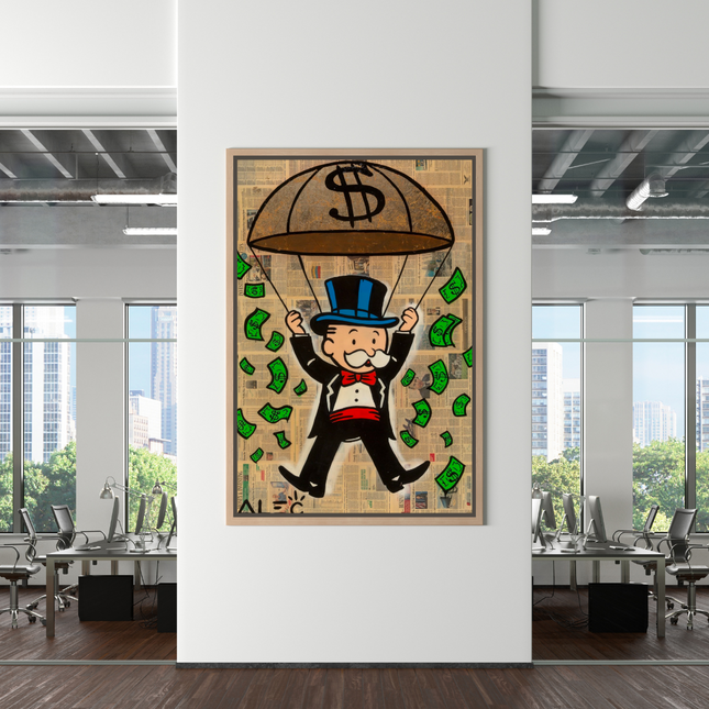 ChandelierDecor - Money Rain Millionaire - Alec Monopoly Wall Art