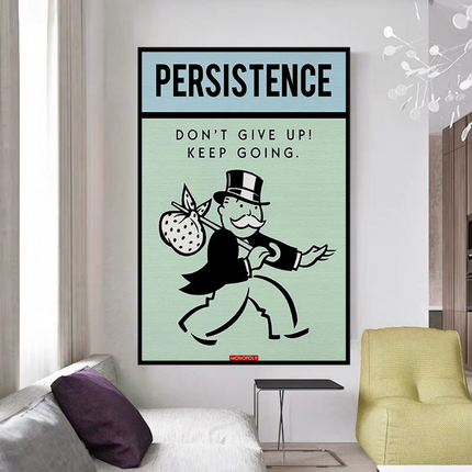 ChandelierDecor - Monopoly Canvas Wall Art - Don't Give Up