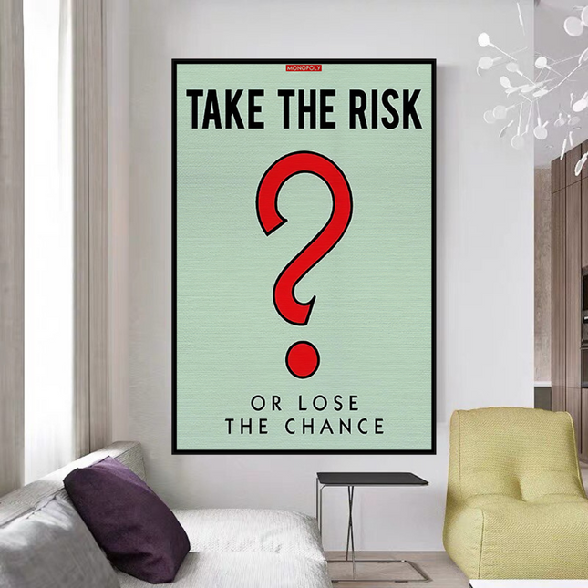 ChandelierDecor - Monopoly Canvas Wall Art: Take the Risk Design