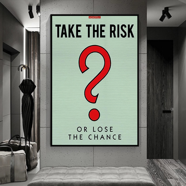 ChandelierDecor - Monopoly Canvas Wall Art: Take the Risk Design