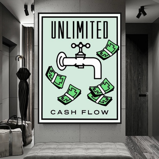ChandelierDecor - Monopoly Canvas Wall Art for Enhancing Cash Flow