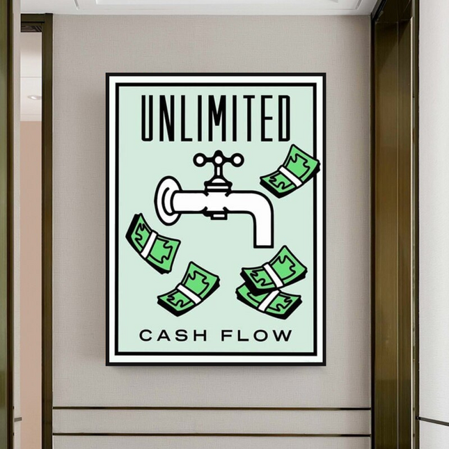 ChandelierDecor - Monopoly Canvas Wall Art for Enhancing Cash Flow