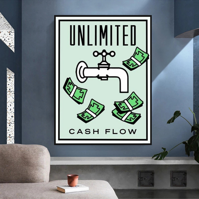 ChandelierDecor - Monopoly Canvas Wall Art for Enhancing Cash Flow