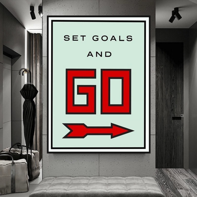 ChandelierDecor - Monopoly Get Goals and Go Card Canvas Wall Art