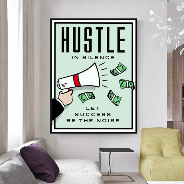 ChandelierDecor - Monopoly Hustle in Silence Card Canvas Wall Art