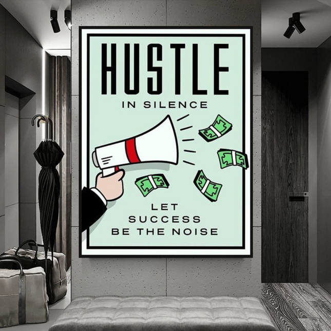 ChandelierDecor - Monopoly Hustle in Silence Card Canvas Wall Art