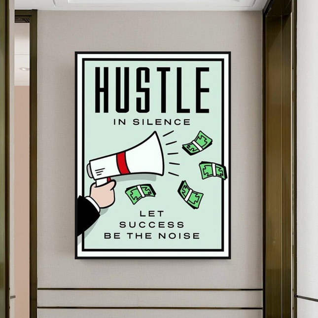 ChandelierDecor - Monopoly Hustle in Silence Card Canvas Wall Art