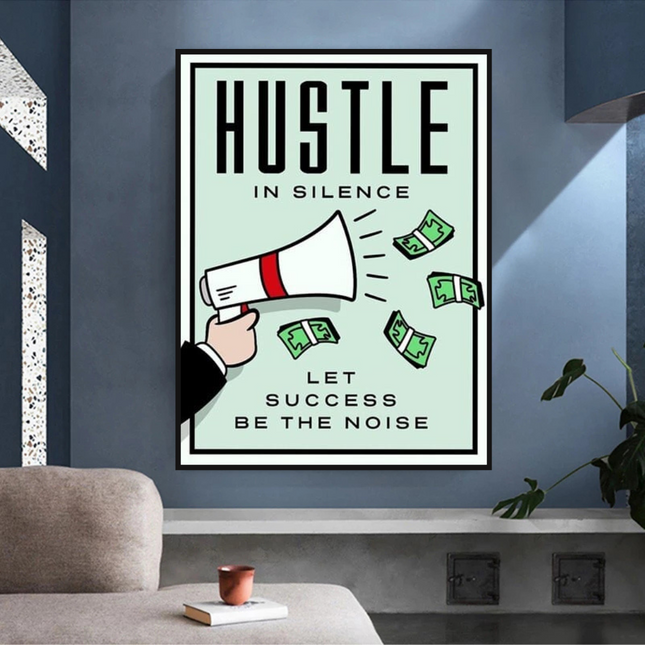ChandelierDecor - Monopoly Hustle in Silence Card Canvas Wall Art