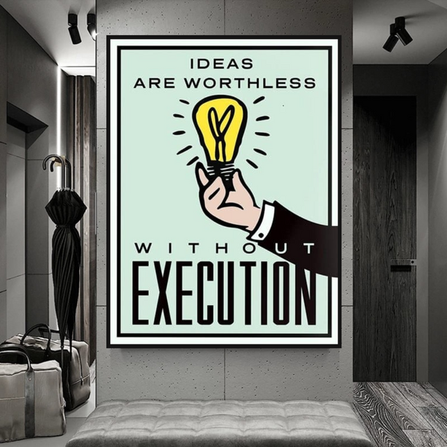 ChandelierDecor - Monopoly Ideas are worthless Card Canvas Wall Art