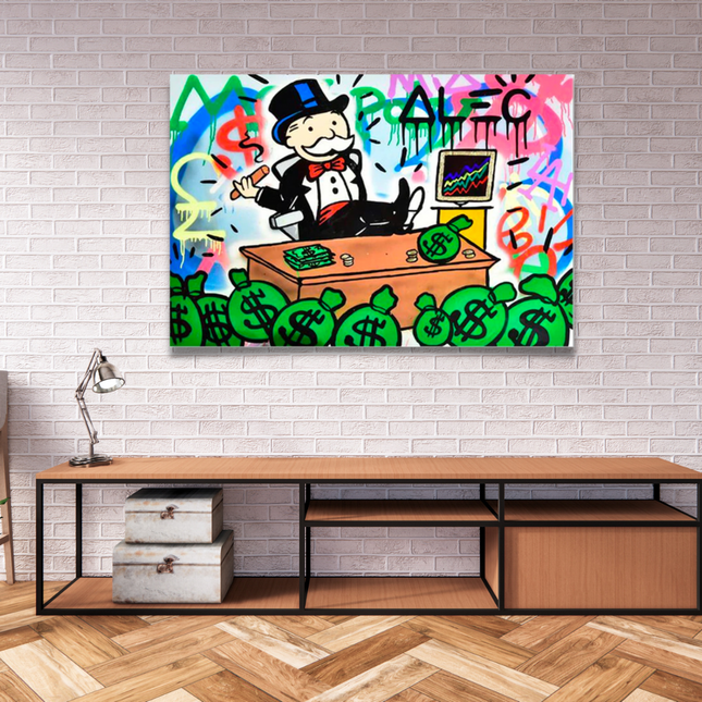ChandelierDecor - Monopoly Millionaire Canvas Wall Art by Alec Monopoly