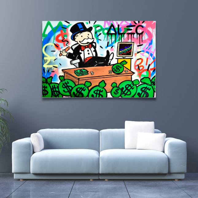 ChandelierDecor - Monopoly Millionaire Canvas Wall Art by Alec Monopoly