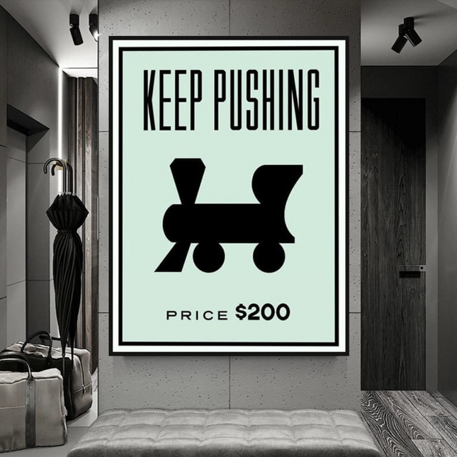 ChandelierDecor - Monopoly Wall Art: Experience the Keep Pushing Classic Game