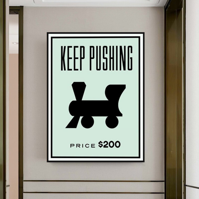 ChandelierDecor - Monopoly Wall Art: Experience the Keep Pushing Classic Game