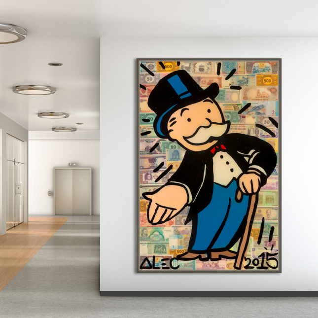 ChandelierDecor - Mr Monopoly Canvas Wall Art: Elevate Your Magician D√©cor
