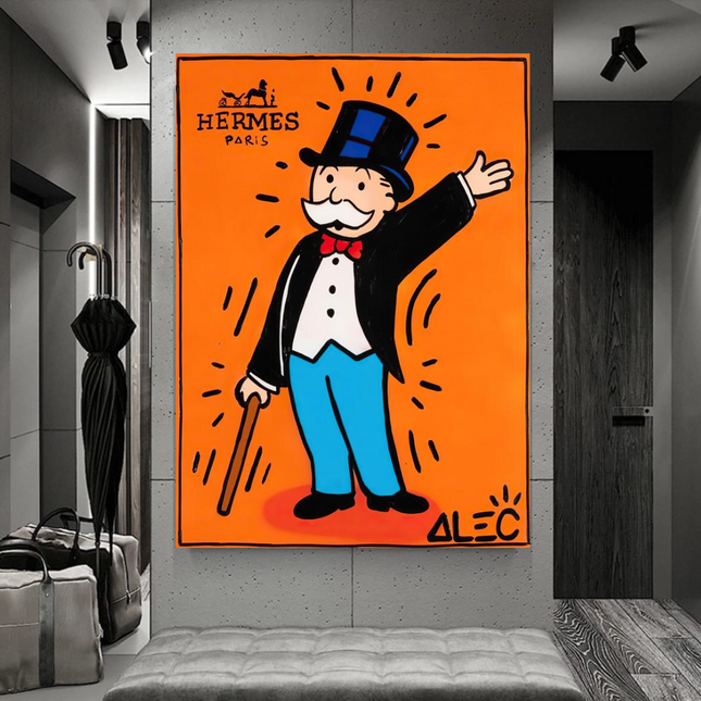 ChandelierDecor - Mr Monopoly Canvas Wall Art Hermes ‚Äì Luxury Home Decor