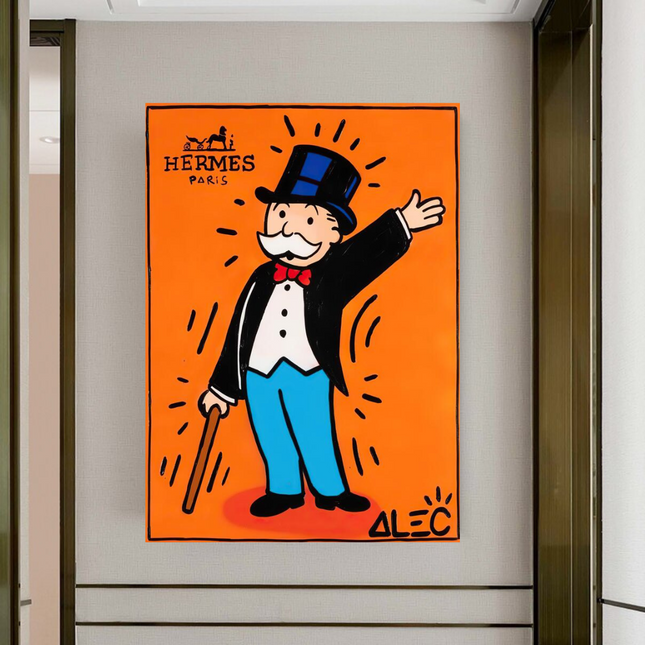 ChandelierDecor - Mr Monopoly Canvas Wall Art Hermes ‚Äì Luxury Home Decor