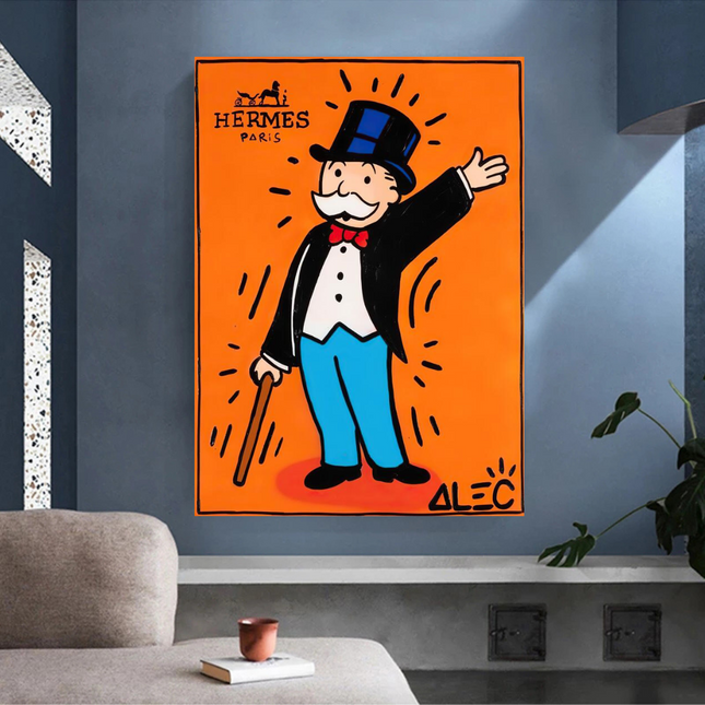ChandelierDecor - Mr Monopoly Canvas Wall Art Hermes ‚Äì Luxury Home Decor