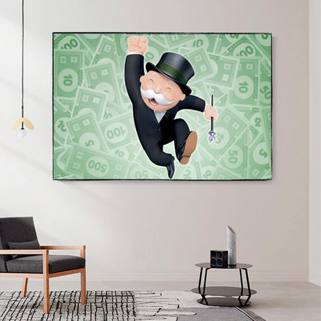 ChandelierDecor - Mr Monopoly Canvas Wall Art: Premium Decor