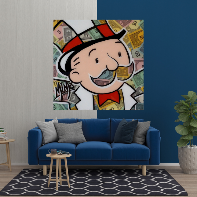 ChandelierDecor - Mr Monopoly Canvas Wall Art - Premium Home Decor