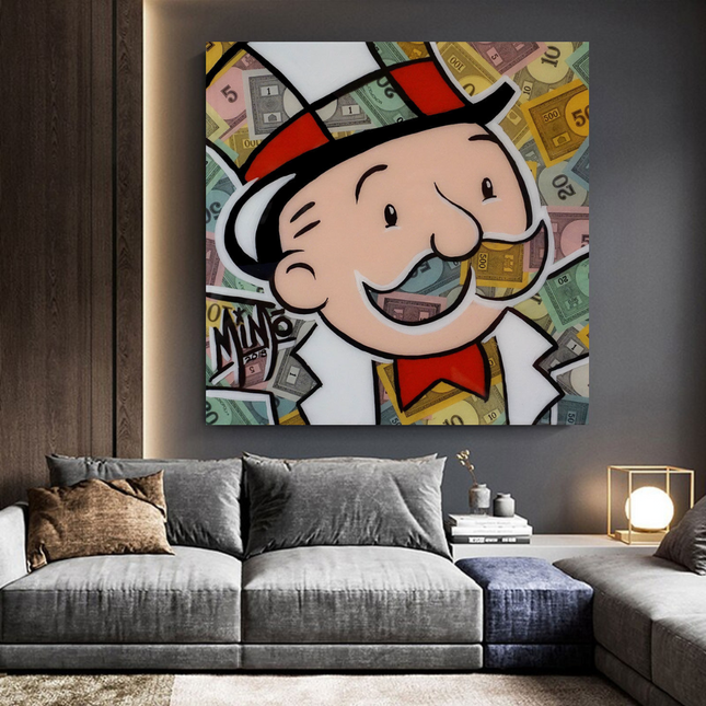 ChandelierDecor - Mr Monopoly Canvas Wall Art - Premium Home Decor
