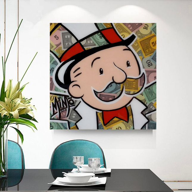 ChandelierDecor - Mr Monopoly Canvas Wall Art - Premium Home Decor