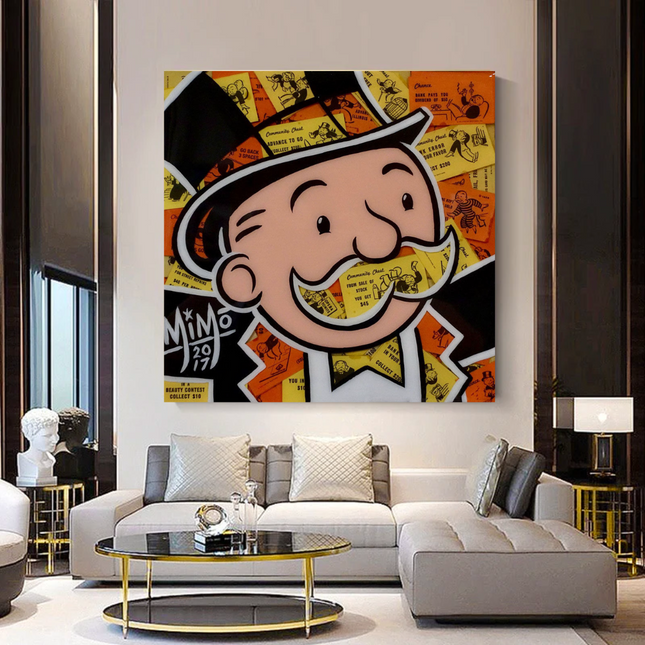 ChandelierDecor - Mr Monopoly Canvas Wall Art ‚Äì Premium and Eye-catching D√©cor