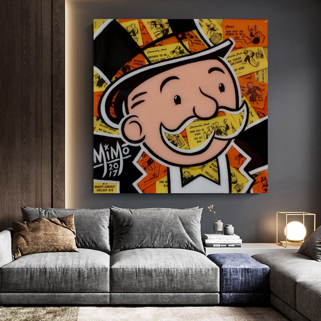 ChandelierDecor - Mr Monopoly Canvas Wall Art ‚Äì Premium and Eye-catching D√©cor