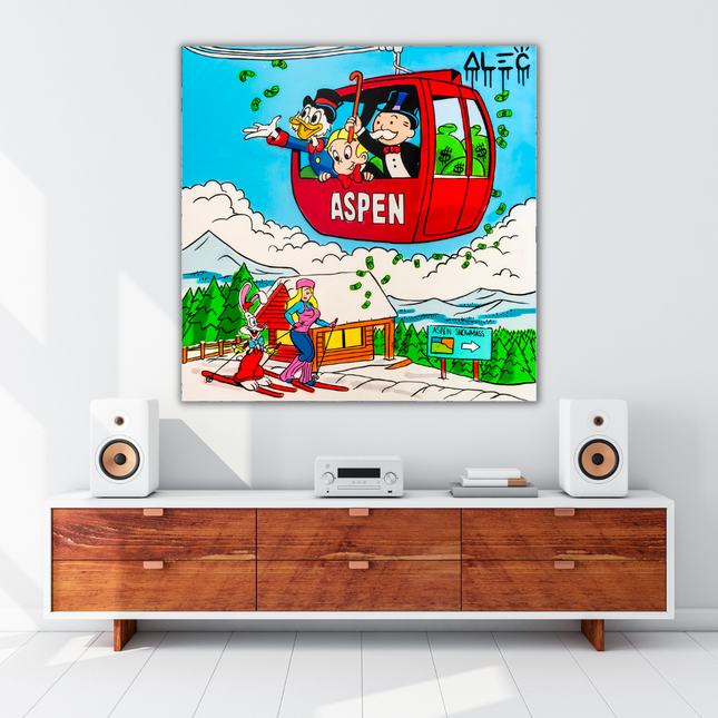 ChandelierDecor - Mr Monopoly Canvas Wall Art: Showcase the Iconic Swiss Alps