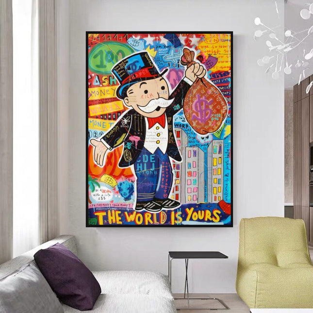 ChandelierDecor - Mr Monopoly World is Yours Wall Art