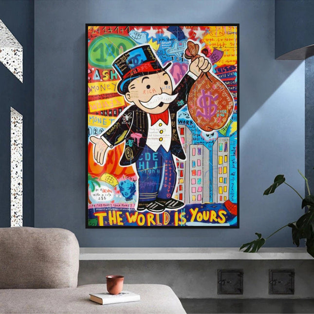 ChandelierDecor - Mr Monopoly World is Yours Wall Art